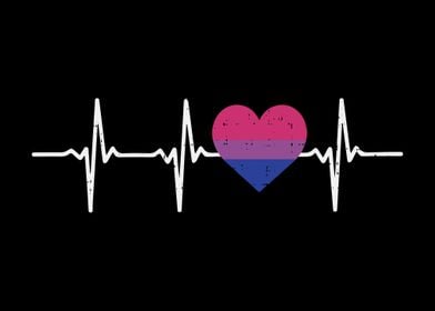 Heartbeat Bisexual Flag