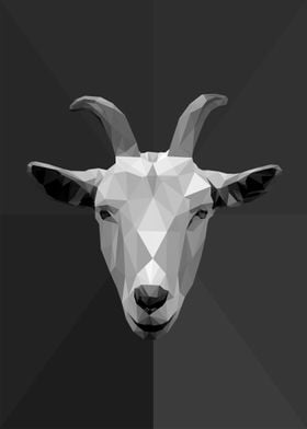 Head White Goat Lowpoly' Poster by YOGA ART15 | Displate