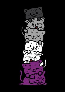 Cat Stack Asexual Pride