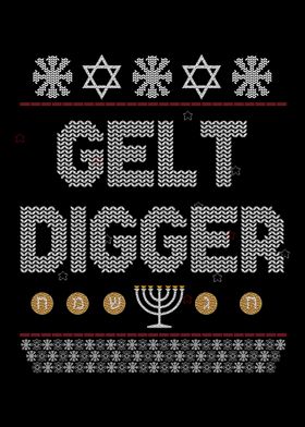 Funny Gelt Digger Chanukah