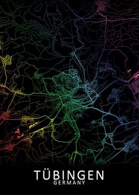 Tubingen Germany City Map