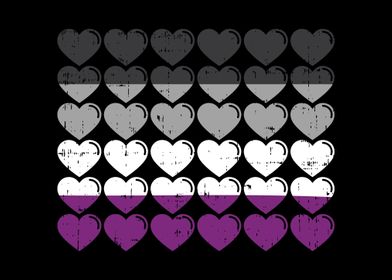 Hearts Asexual Pride Flag