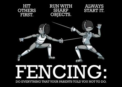 Funny Fencing Fencer Tee 