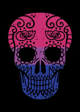 Sugar Skull Bisexual Flag