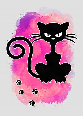 Minimalist Cat Art Picture