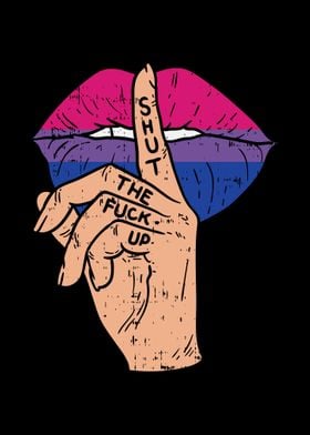 Bisexual Pride Stfu Lips