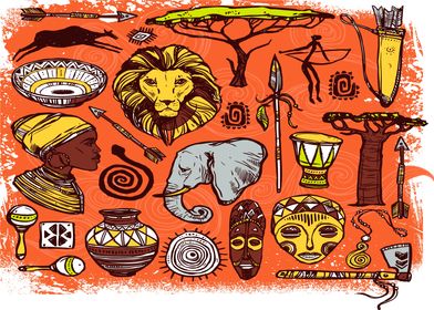 Africa Sketch Art