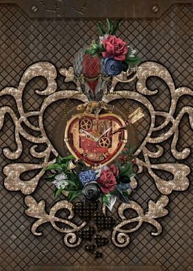 Wonderful steampunk hearts