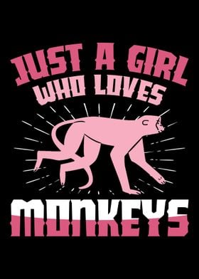 A girl who loves monkeys