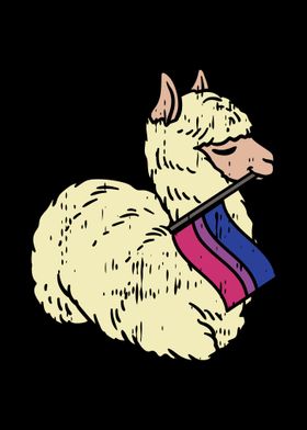 LGBT Llama Bisexual Flag