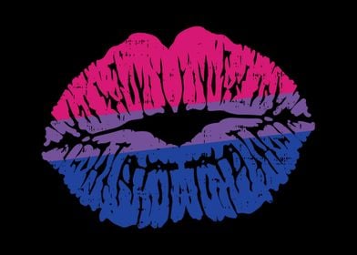 Bisexual Pride Lips Kiss