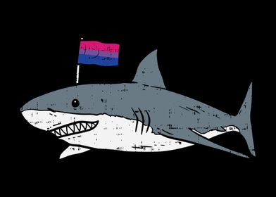 Bisexual Pride Flag Shark