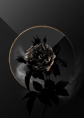 Shadow Rose Black and Gold' Poster by Holy Rock Design | Displate