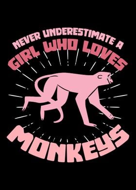 A girl who loves monkeys