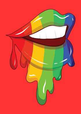 Melting Lips Rainbow