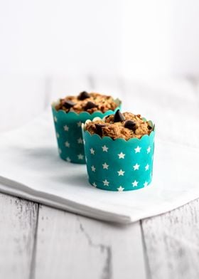 Muffins in teal forms