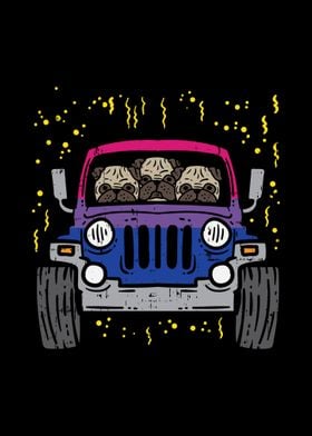 Bisexual Pride Truck Pugs