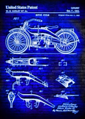 1924 motor cycle neon