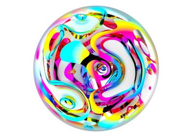 3d art pop art color ball