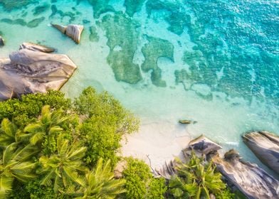 Looking down on Seychelles