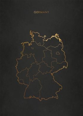 Gold Germany Map