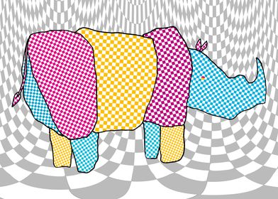 Colorful rhinoceros