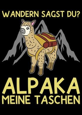 Alpaca Bergsteiger Wandern