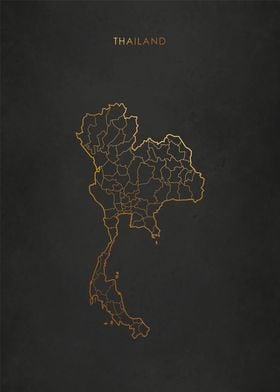 Gold Thailand Map