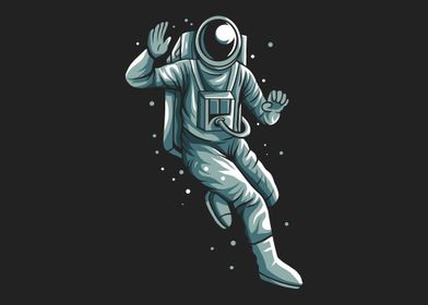 astronaut say hi greeting