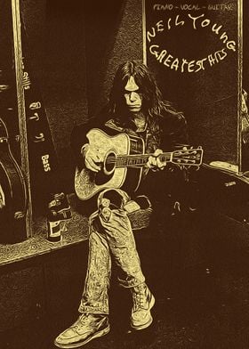 Neil Young Retro Vintage 2