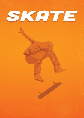 Orange Skateboarder