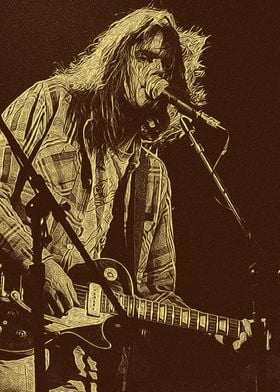 Neil Young Retro Vintage 6