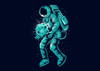 astronaut with planet