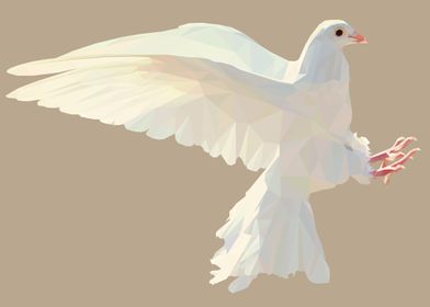 White Dove Lowpoly