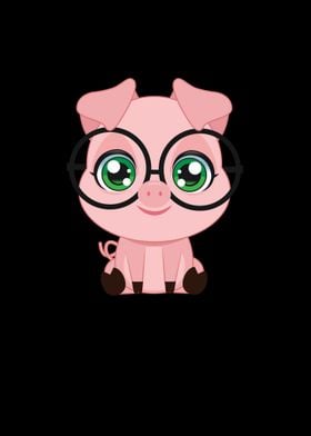 Pig Glasses cute sweat fun