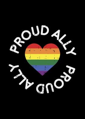 Proud Ally Heart LGBT