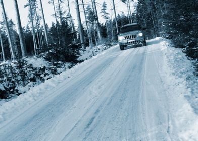 4X4 Driving In Snowy Rough