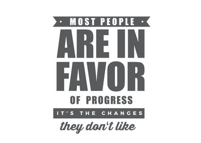 favor of progress