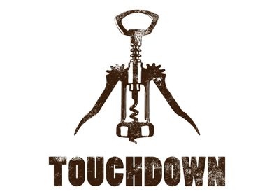 Wine corkscrew touchdown