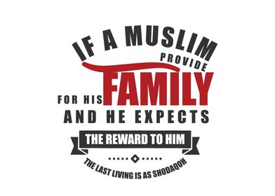 a muslim provide family