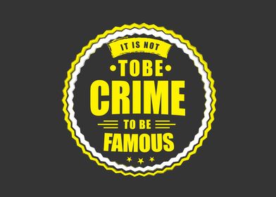 it is not to be crime