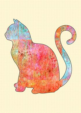 Pop Art Cat Illustration