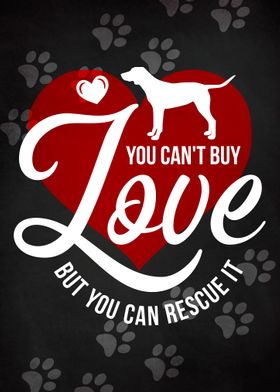 LOVE RESCUE CHALK DOG