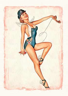 Vintage Pinup Girl Artwork