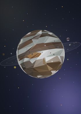 Jupiter in Low Poly Style