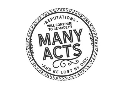 by many acts