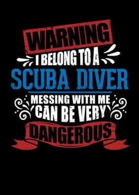 Warning belong Scuba Diver