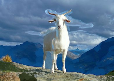 nature animal white goat