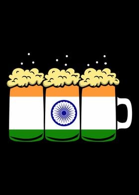 India Flag Country Beer' Poster by Sebastian Wünsche | Displate