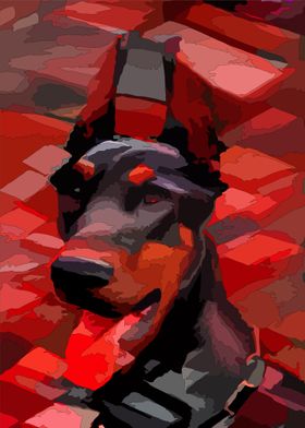 Bloody Doberman